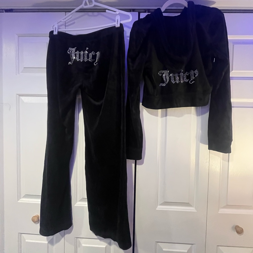 Juicy Couture OG tracksuit black “liquorice” color size medium